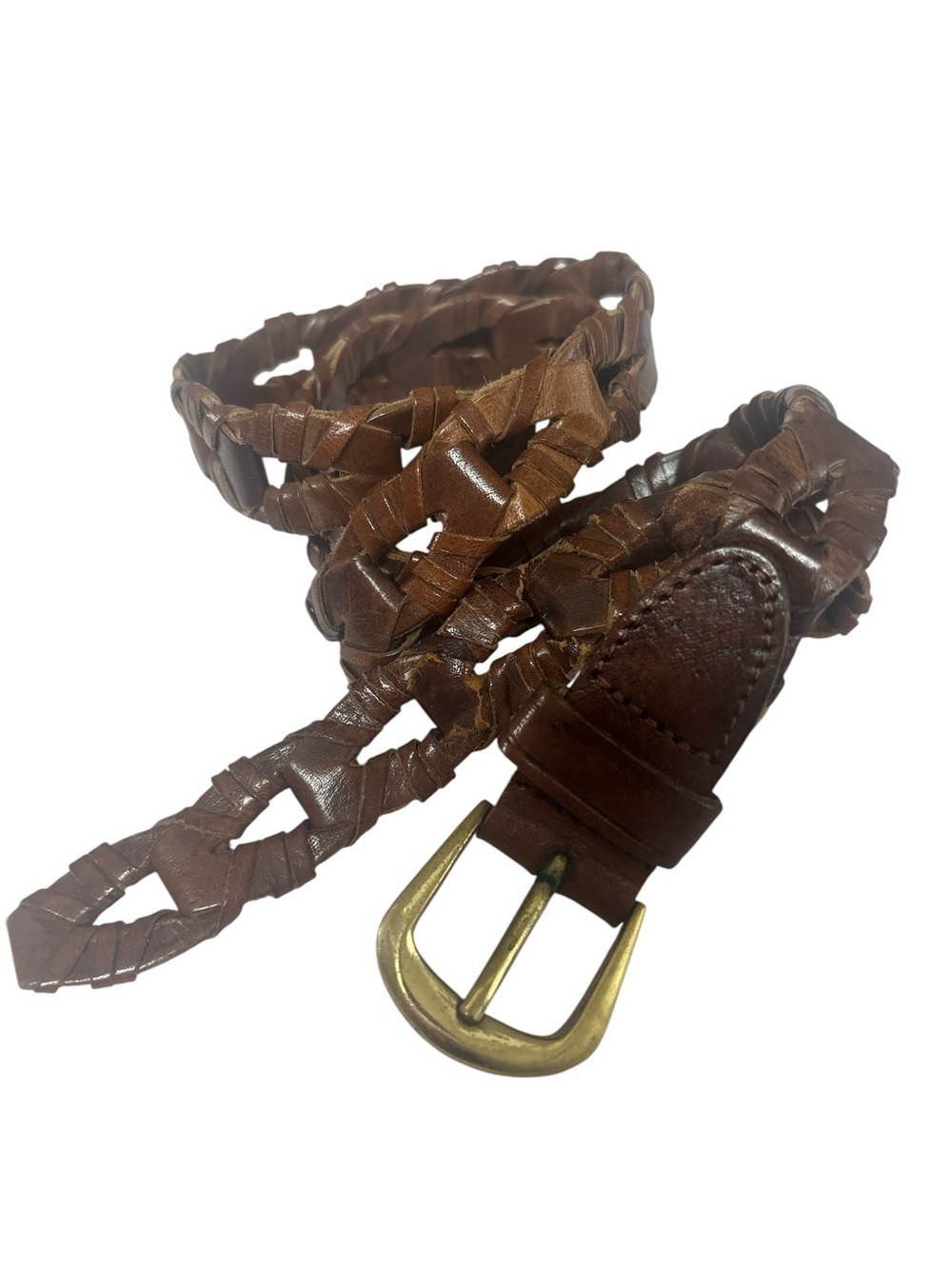 Capezio Women’s Y2K Brown Braided Leather Belt